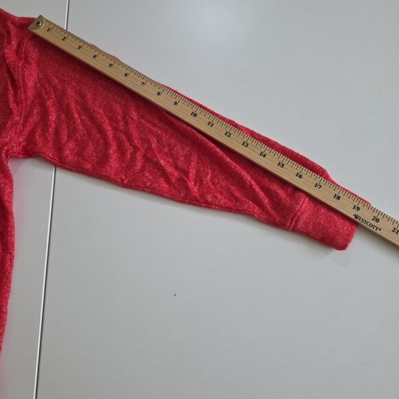 PINK Victorias Secret Pajama Set Women S Heathered Red LS Top Plaid Pants Lounge - Picture 6 of 16